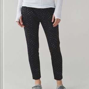 Lululemon Jet Crop Slim Pant, Lace Black, 2